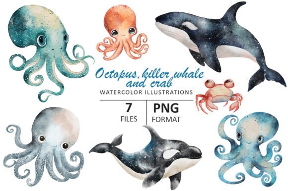 Download Octopus, Killer Whale and Crab - Octopus Collection