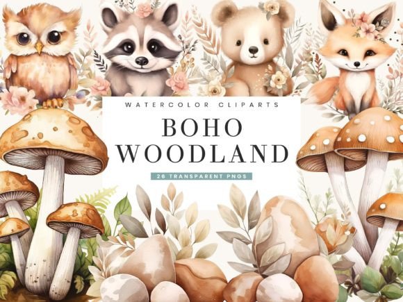 Download Boho Forest Woodland Clipart - Woodland clipart Collection