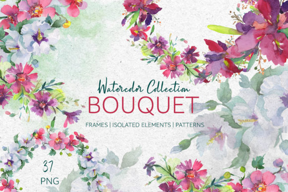 Download Bouquet Summer Freshness Watercolor Png - Summer Collection