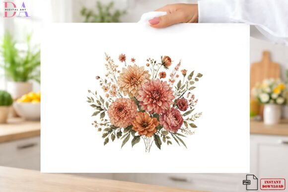 Download Vintage Watercolor Floral Bouquet Png - Vintage Collection