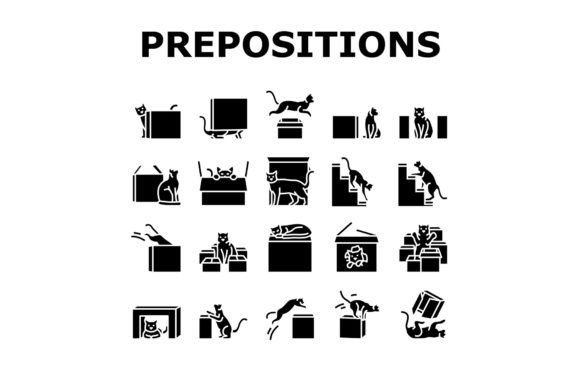 Download Preposition English Language Icons Set - Premium Resources