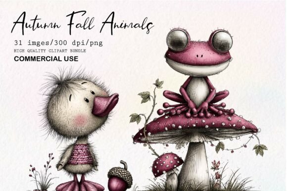 Download Autumn Fall Animals Watercolor Clipart - Fall Collection