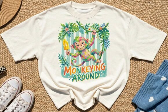 Download Playful Summer Monkey Sublimation PNG - Summer Collection