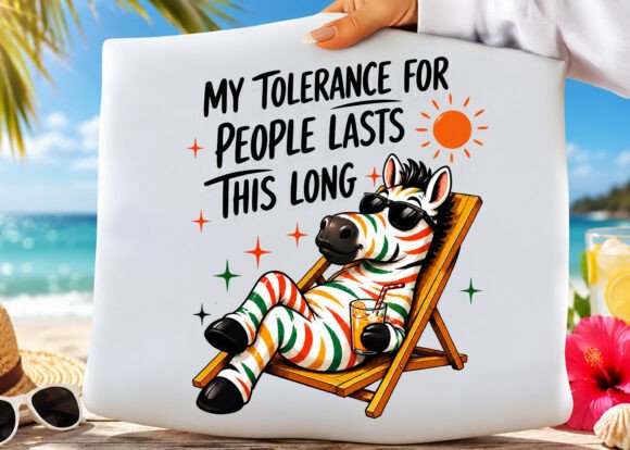 Download Funny Zebra Introvert Summer Vacation - Summer Collection