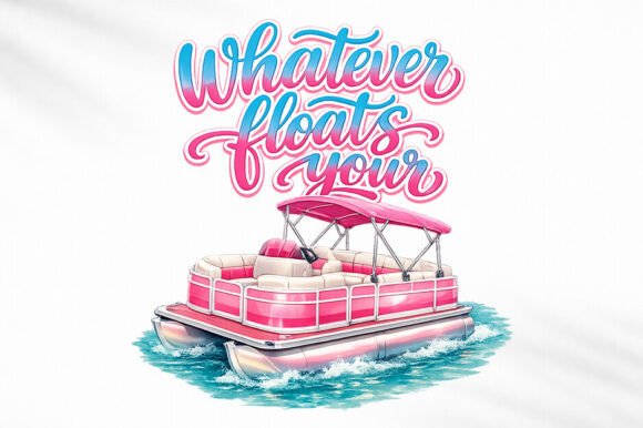Download Lake Life Pontoon Boat Summer PNG Design - Summer Collection