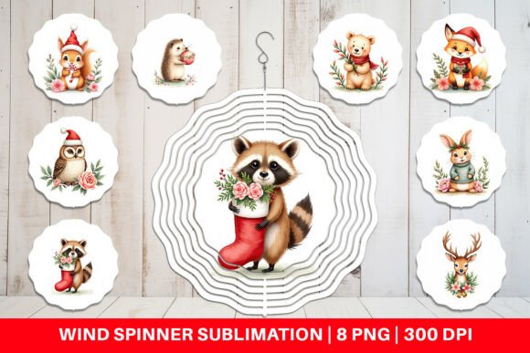 Download Watercolor Vintage Christmas Animals - Vintage Collection