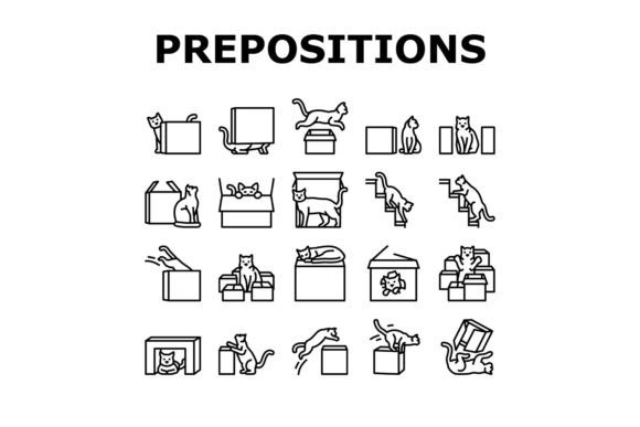 Download Preposition English Language Icons Set - Premium Bundle