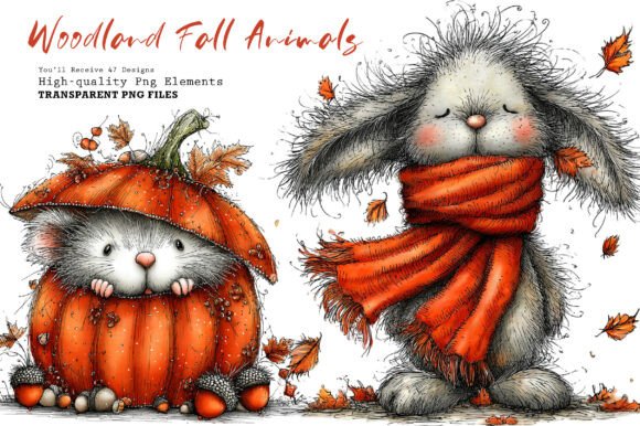 Download Whimsical Woodland Fall Animals - Fall Collection