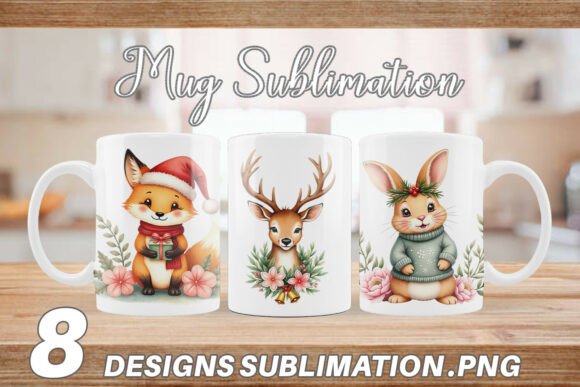 Download Watercolor Vintage Christmas Animals - Vintage Collection