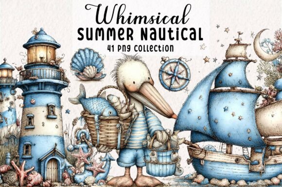 Download Whimsical Summer Nautical Clipart - Summer Collection