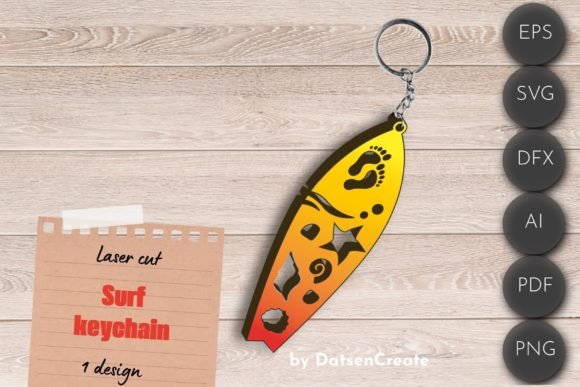 Download Summer Surf Keychain, Marine Laser Cut - Summer Collection