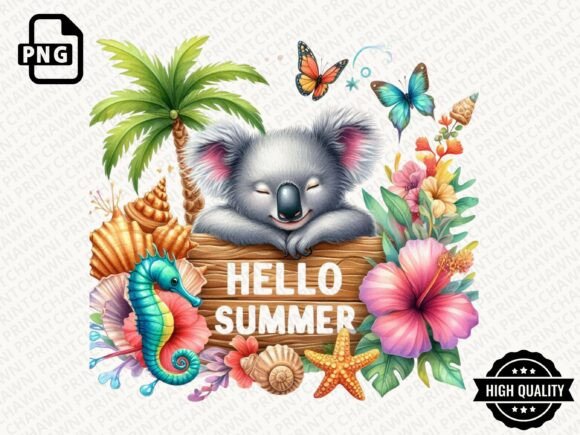 Download Hello Summer Animal Clipart PNG - Summer Collection