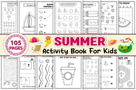 Download Summer Activity Book for Kids - KDP - Summer Collection