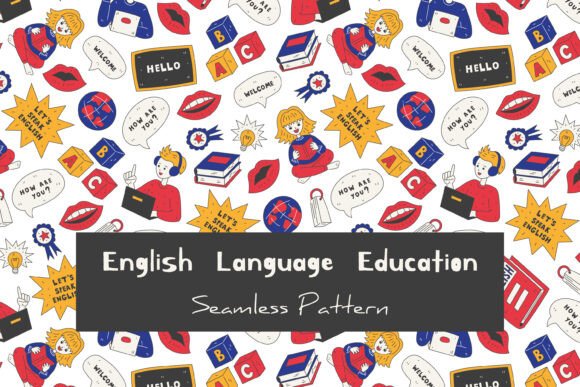 Download English Language Seamless Pattern - English language Collection