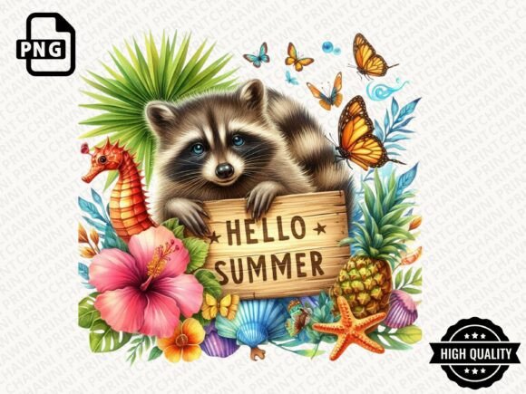 Download Hello Summer Animal Clipart PNG - Summer Collection
