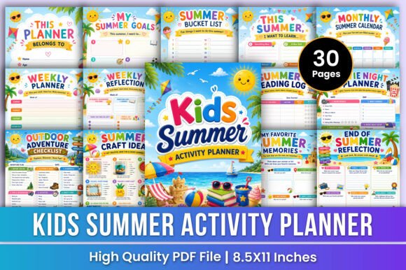 Download Kids Summer Planner | Fun &amp; Activities - Summer Collection