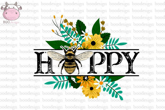 Download Vintage Bee Happy Wild Flower&nbsp; - Vintage Collection