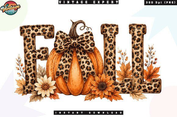 Download Cute Autumn Leopard Print Fall PNG - Fall Collection