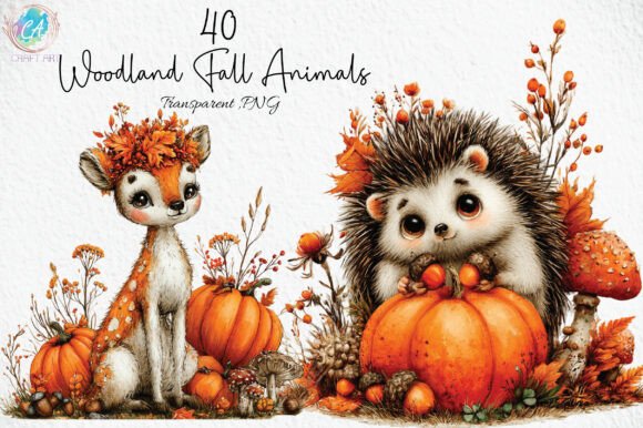 Download Whimsical Woodland Fall Animals Clipart - Fall Collection