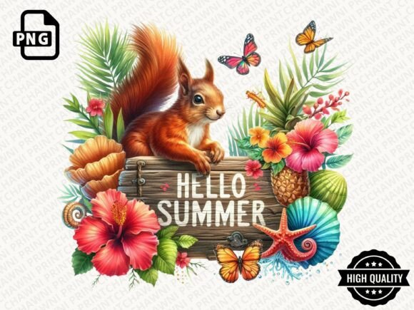 Download Hello Summer Animal Clipart PNG - Summer Collection