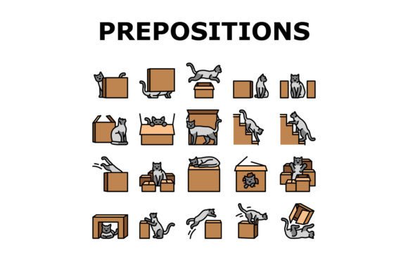 Download Preposition English Language Icons Set - Premium Bundle