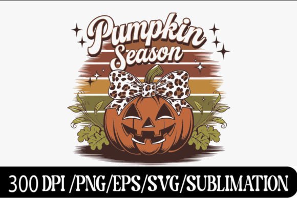 Download Pumpkin Season Retro Fall Pumpkin Bow - Fall Collection